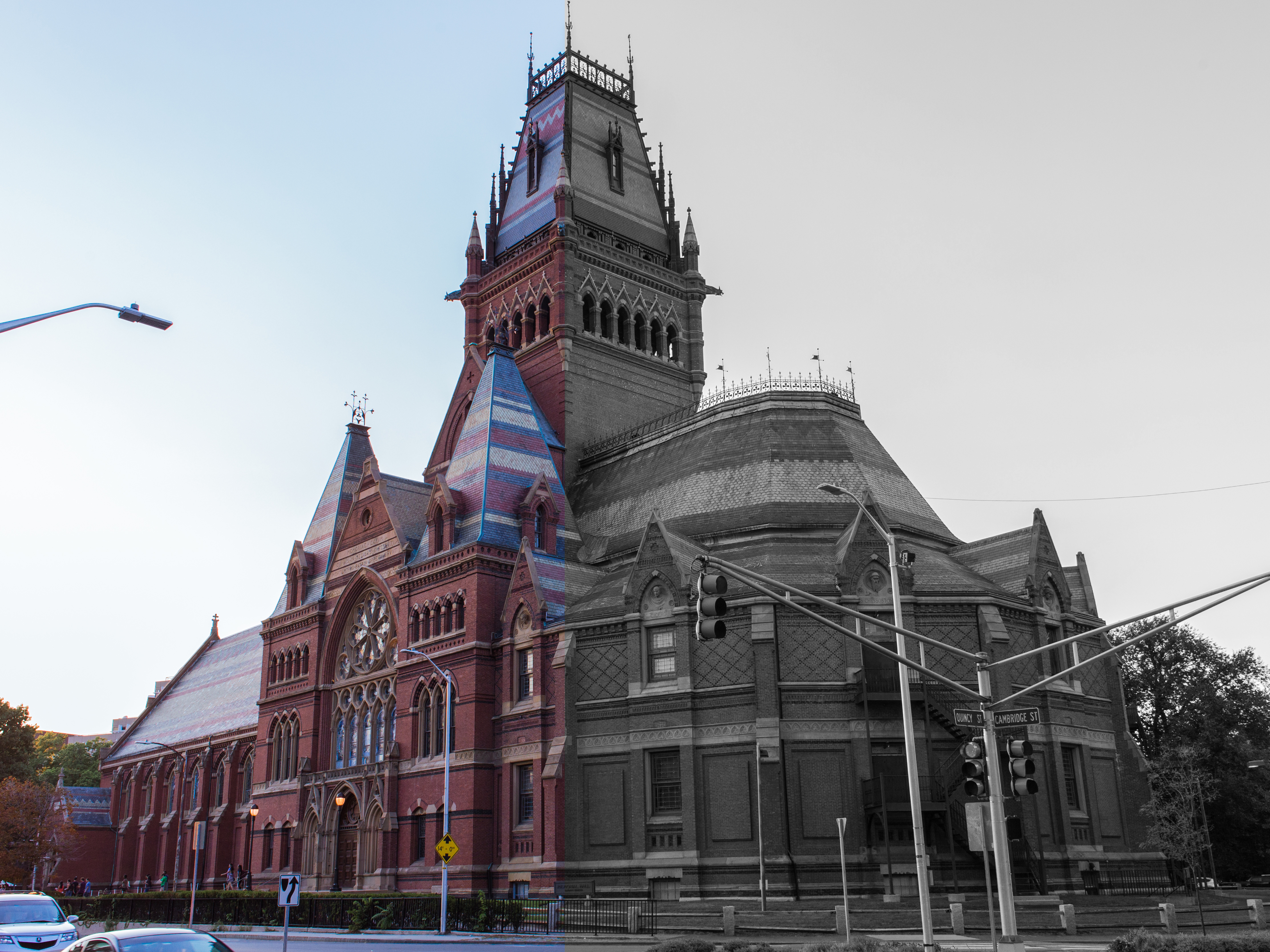 harvard university memorial hall tale of two harvards